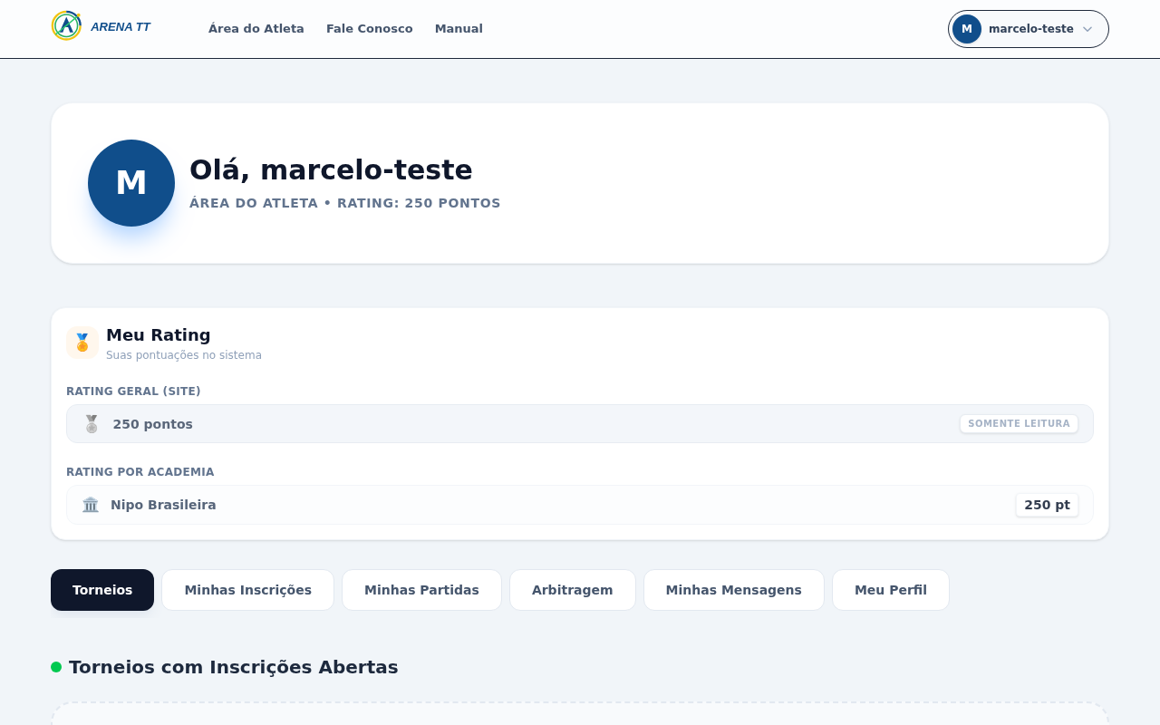 Minhas Inscrições e Pagamentos